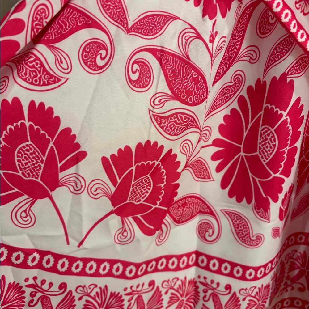 NEW ! Cupshe Pink and White Floral Midi Dress - Picture 4 of 15